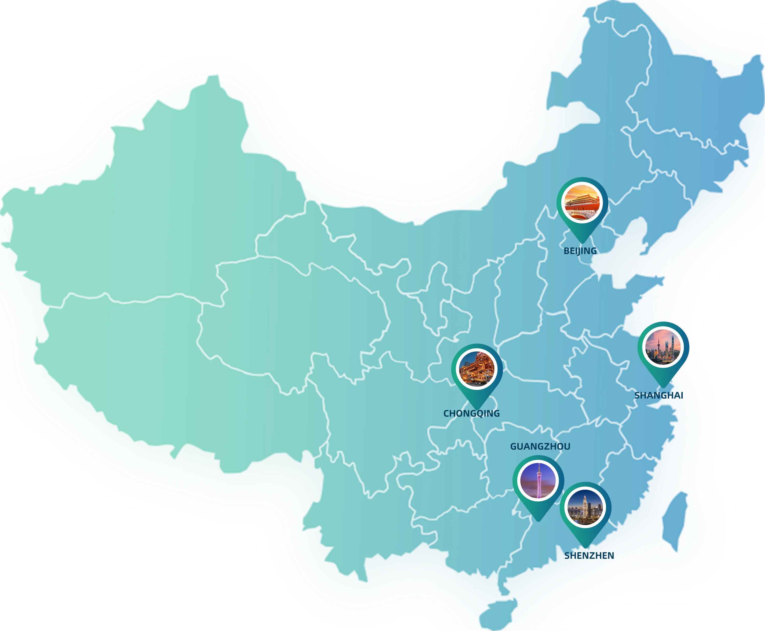 China medical travel destination map
